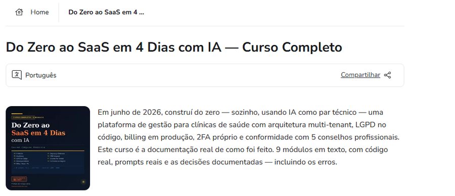 Course real Hotmart listing screenshot