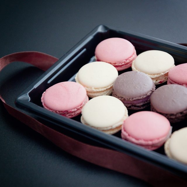 Macarons franceses em tons pastel